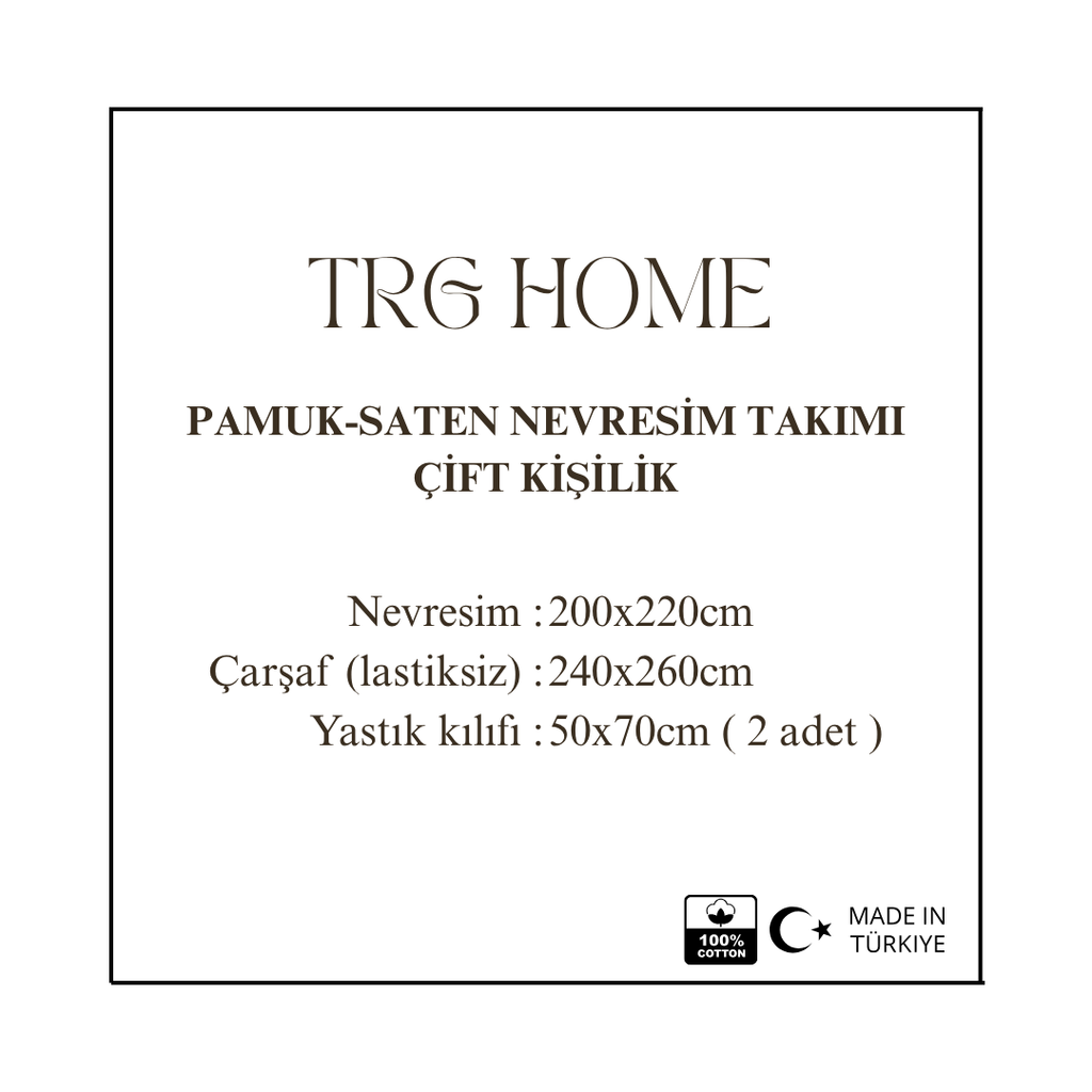 TRG HOME pamuk-saten nevresim takımı