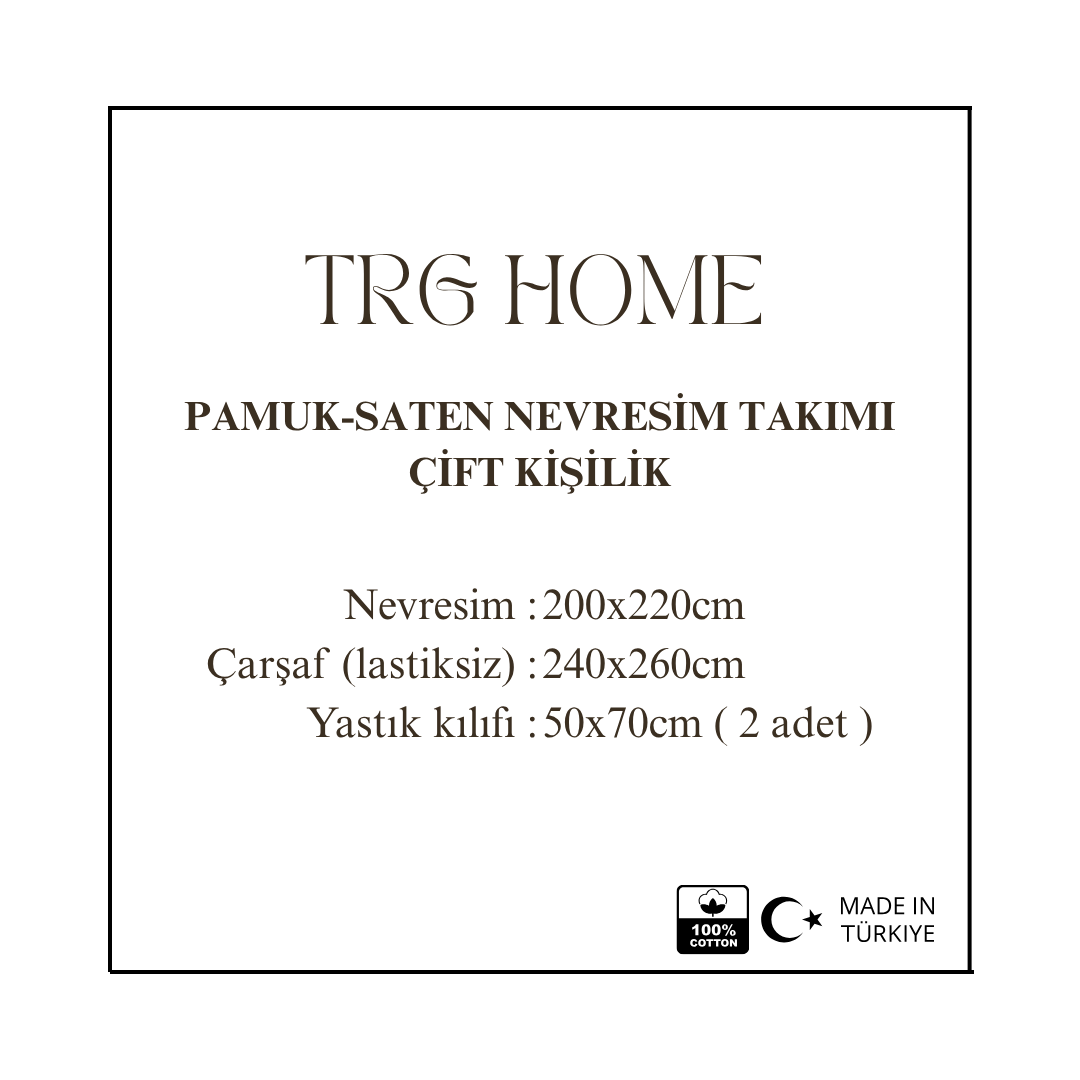 TRG HOME pamuk-saten nevresim takımı