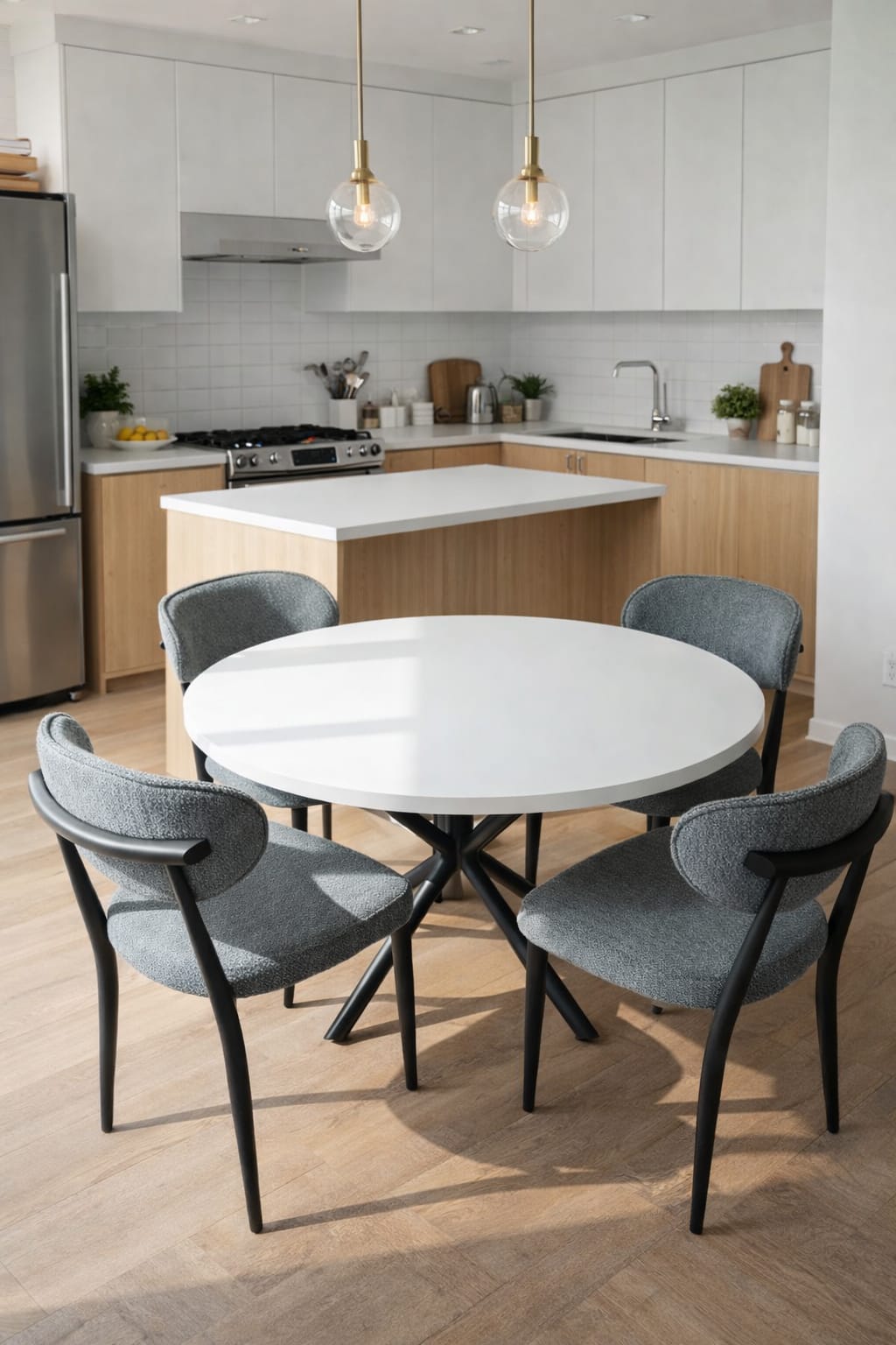 TRG LUNA ROUND YEMEK MASASI TAKIMI