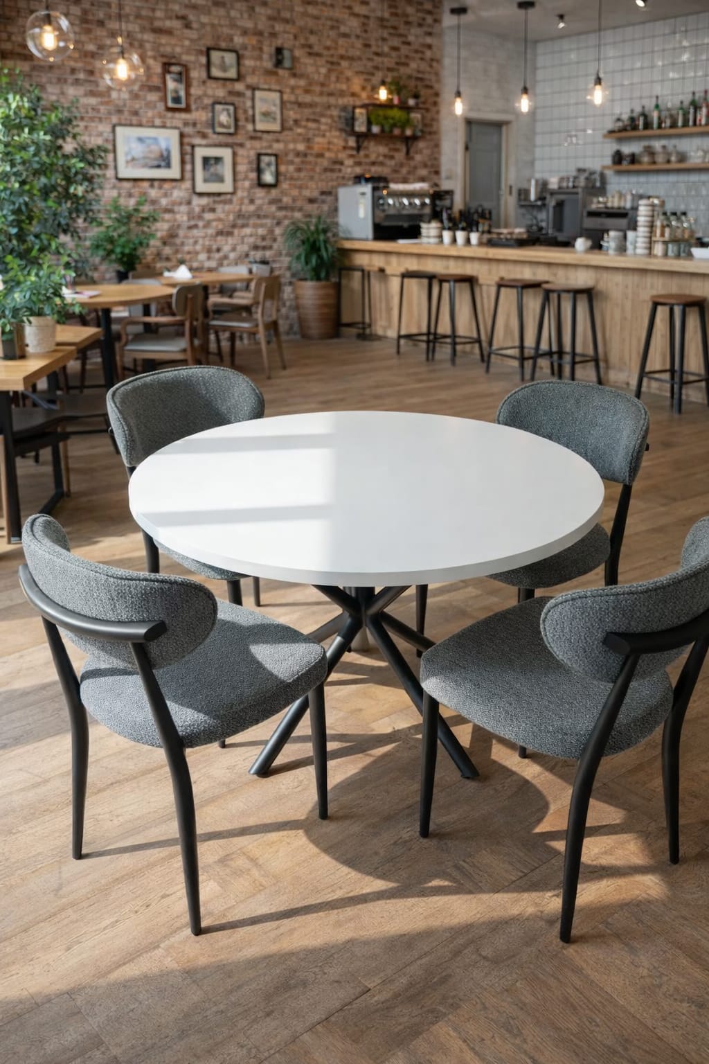 TRG LUNA ROUND YEMEK MASASI TAKIMI